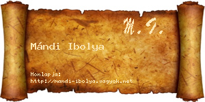 Mándi Ibolya névjegykártya