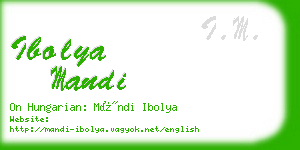 ibolya mandi business card